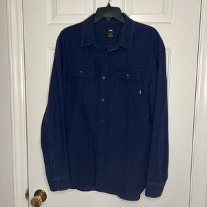 Men’s VANS Long Sleeve Button Down.  Medium.  Navy Blue.
